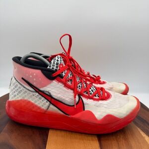Nike Sneakers Mens 11 KD12 YouTube Kevin Durant Basketball Athletic Red White